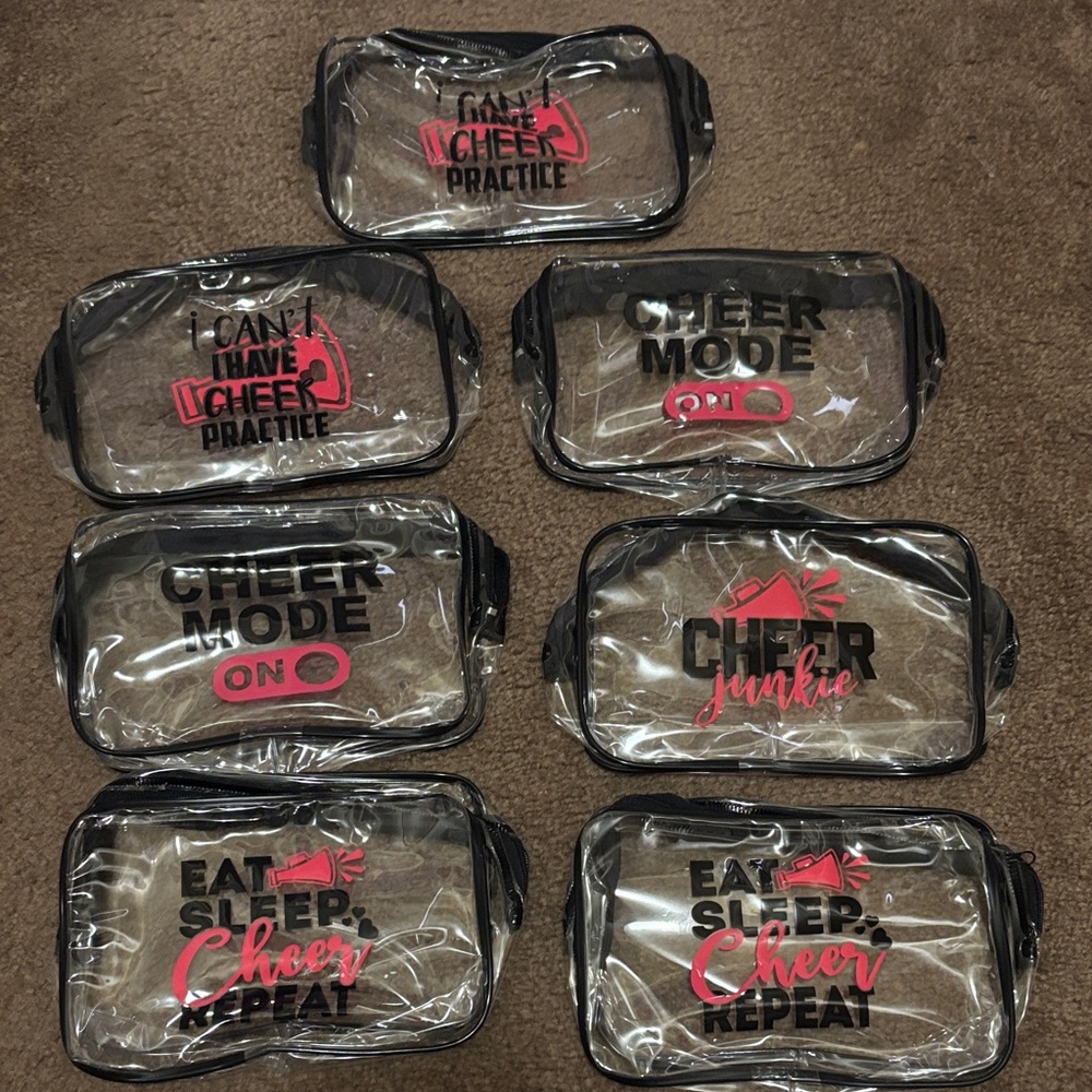 Clear Cheer Practice Pouches Set